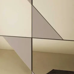 4-türiges Highboard mit Spiegelglas in Bronze - Razepta