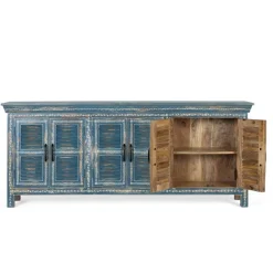 6-türiges Sideboard in Blau - Enrossino