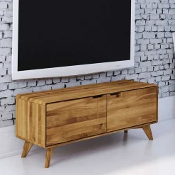 2-türiges TV Lowboard aus Holz Wildeiche - Eavy I