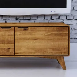 2-türiges TV Lowboard aus Holz Wildeiche - Eavy I