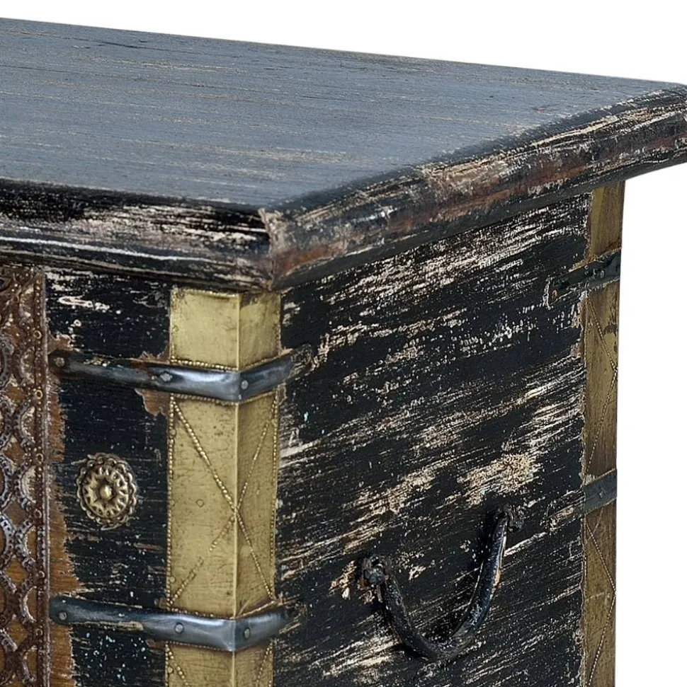 Truhe in Schwarz Blau Bronze - Branle
