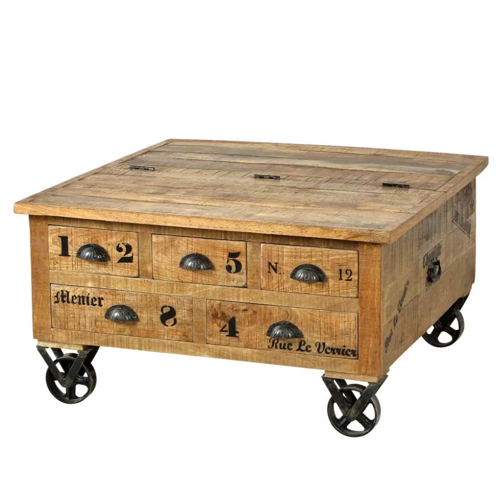 Truhen-Couchtisch Indri aus Mango Massivholz