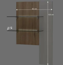 TV Anbauwand Designmöbel Set - Miloris (dreiteilig)