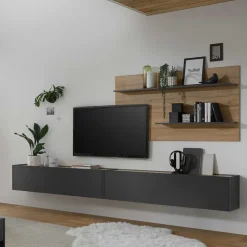 TV Anbauwand für Fernseher hängend - Ahilav I (dreiteilig)