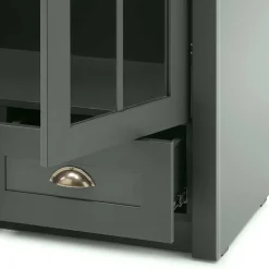 TV Anbauwand in Dunkelgrün - Niestov (dreiteilig)