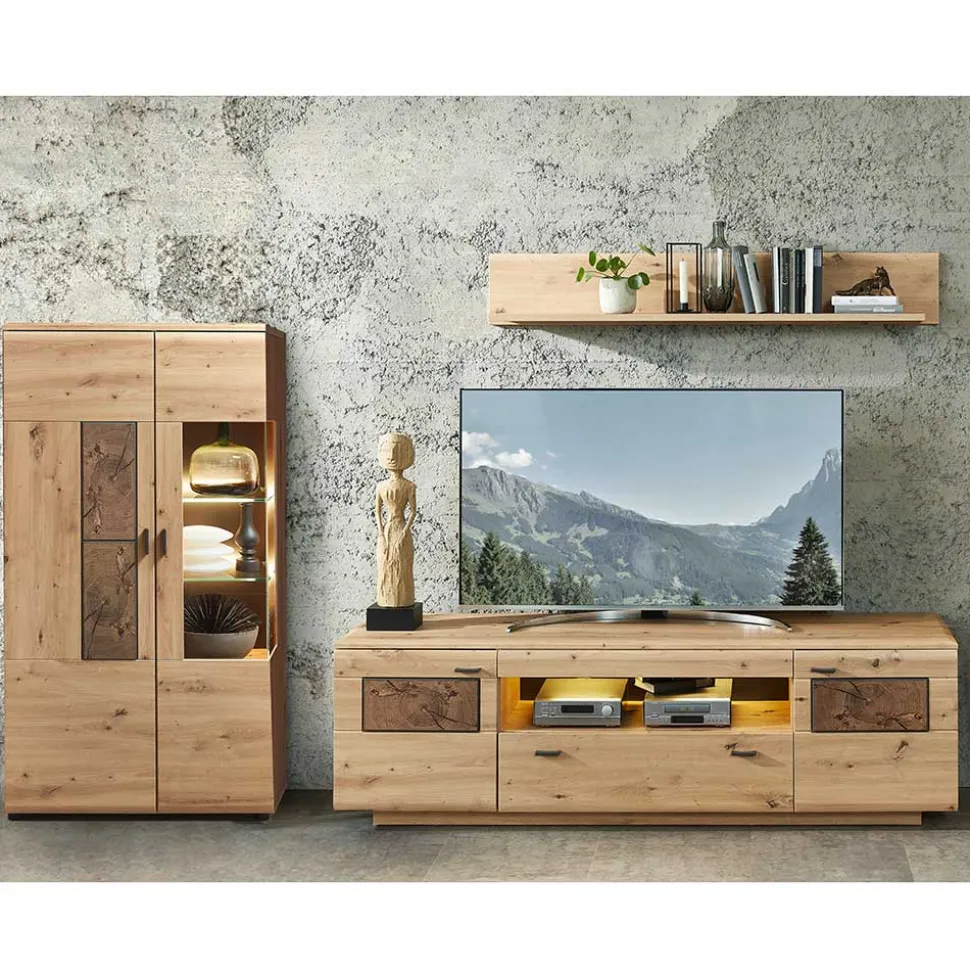 TV Anbauwand Möbel - Iniaco (dreiteilig)