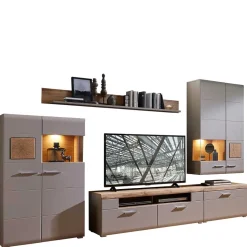 TV Anbauwand Möbel mit LED Licht - Fraguca (fünfteilig)