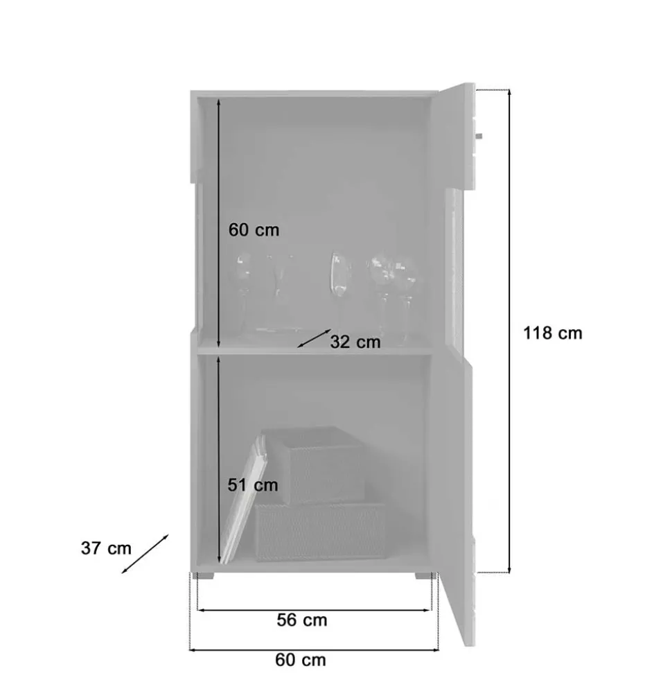 TV Anbauwand Möbel-Kombi modern - Scarlett (dreiteilig)