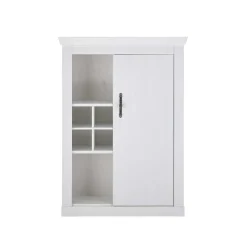 TV Anbauwand Set in weißer Holzoptik Pinie - Liancos (vierteilig)