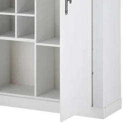 TV Anbauwand Set in weißer Holzoptik Pinie - Liancos (vierteilig)