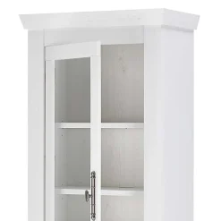 TV Anbauwand Set in weißer Holzoptik Pinie - Liancos (vierteilig)