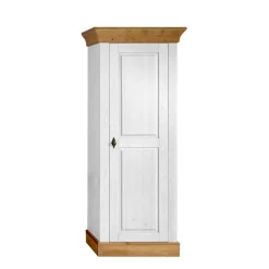 TV Anbauwand Sibiuta in Weiß Kiefer teilmassiv (dreiteilig)