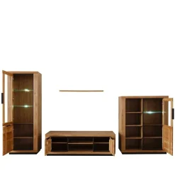 TV Anbauwand teilmassiv Set - Vlacoma (vierteilig)