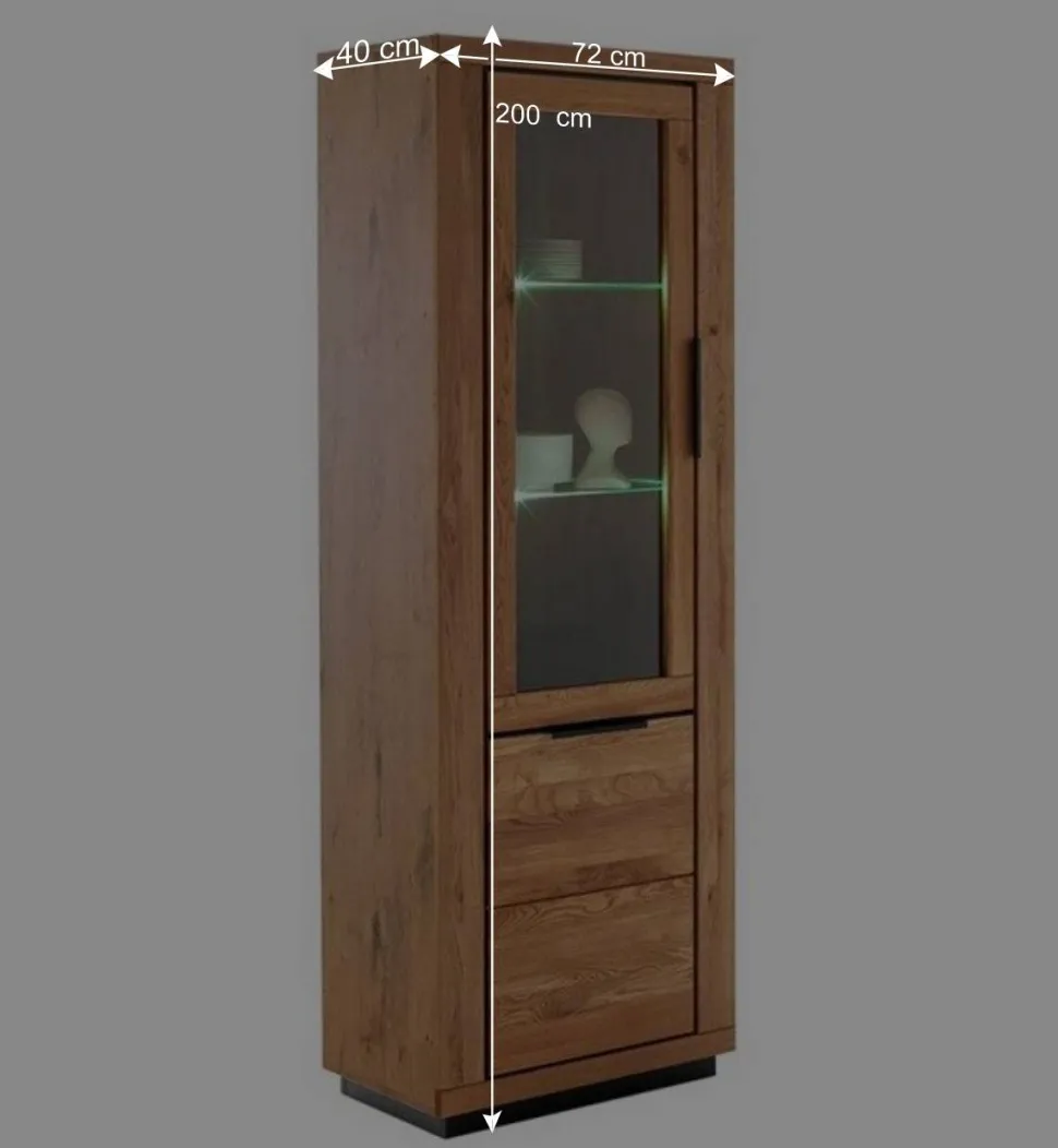 TV Anbauwand teilmassiv Set - Vlacoma (vierteilig)