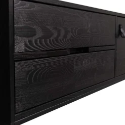 TV Board - teilmassiv in Schwarz - Almery