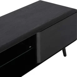 TV Board aus Eiche geschliffen & Schwarz geölt - Asnes