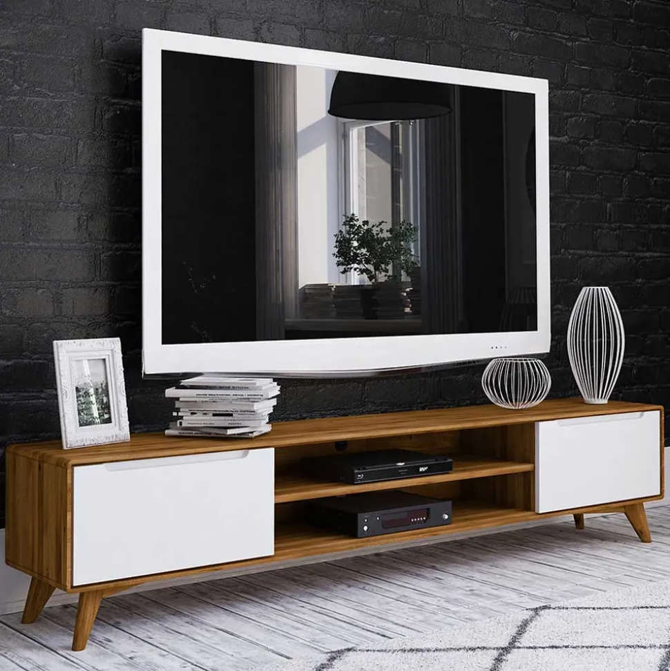 TV Board aus Wildeiche Massivholz & MDF - Diesta