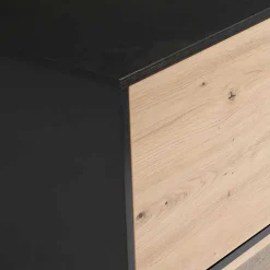 TV Board in Eiche und Schwarz - Heraklion