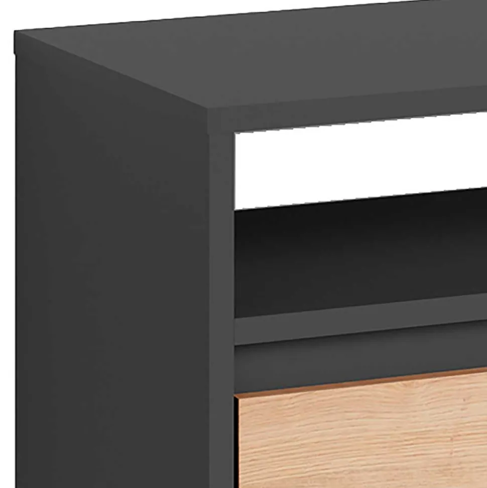 TV Board in Wildeiche & Anthrazit - Kiss