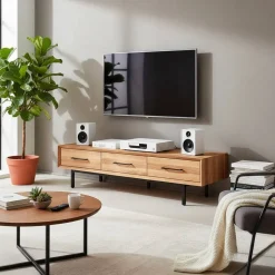 TV Board mit drei Schubladen aus Wildeiche - Kerfa