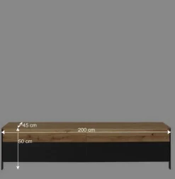 TV Board mit vier Schubladen & LED Licht - Viligrana