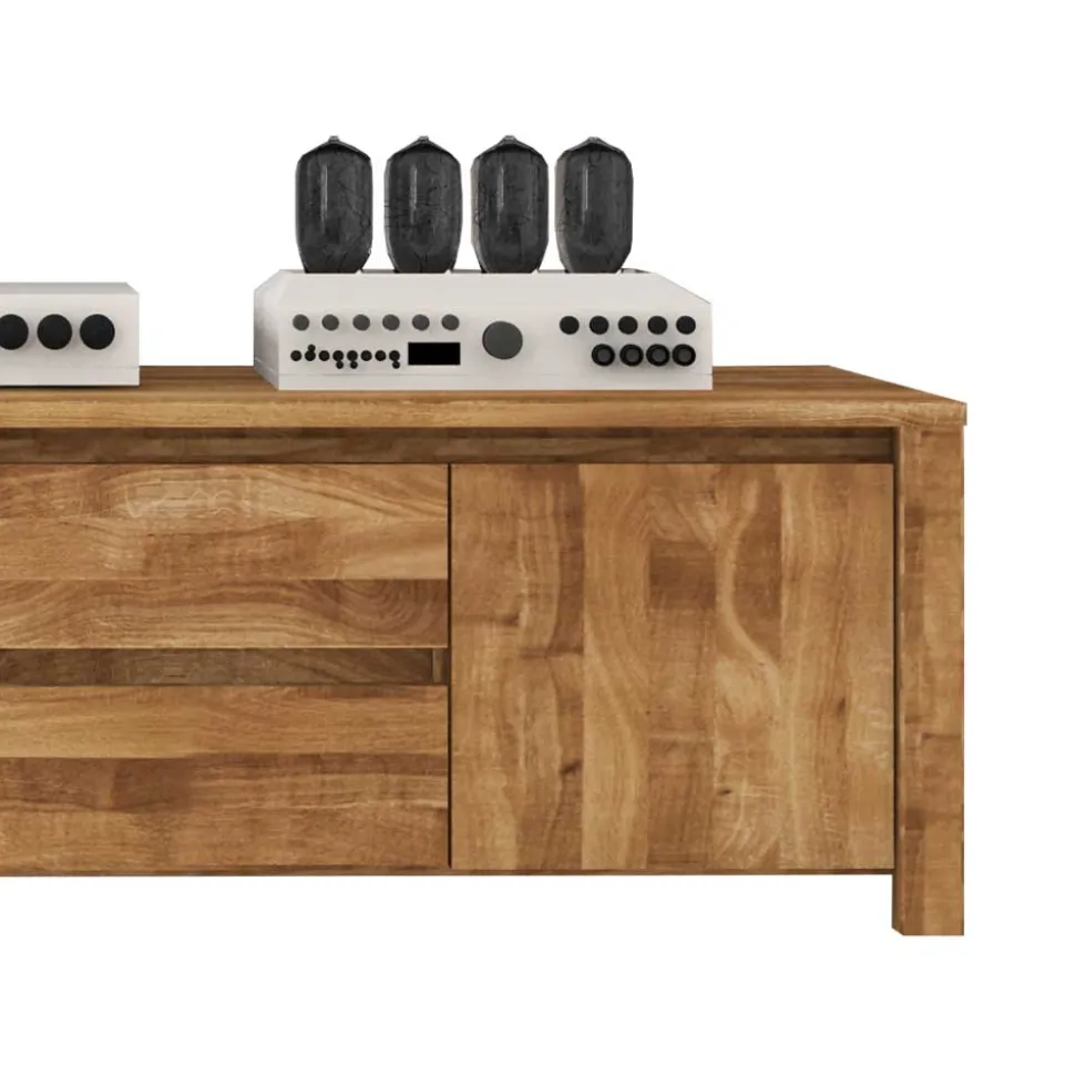 TV Board Nadalia aus Wildeiche Massivholz