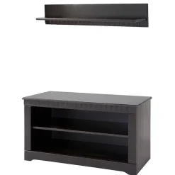 TV Board und Wandboard in Dunkelbraun - Vajohara (zweiteilig)