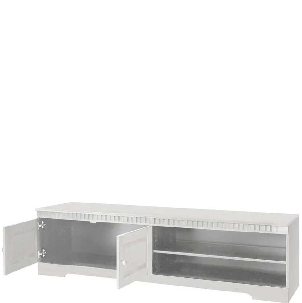 TV Kommode in Weiß lasiert - Auricos