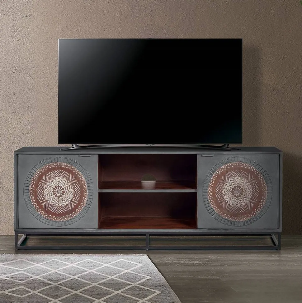 TV Lowboard - dekorativ mit Mandalas - Mesusco