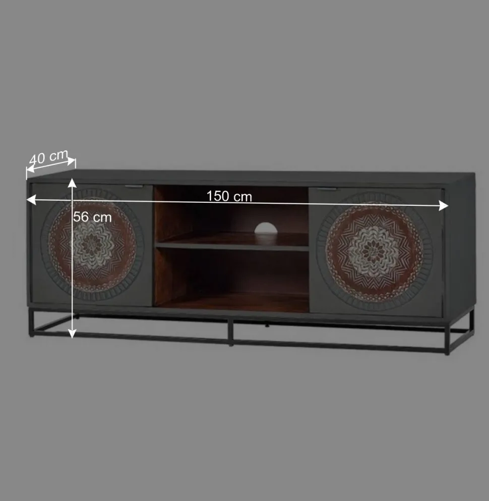 TV Lowboard - dekorativ mit Mandalas - Mesusco