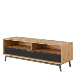 TV Lowboard aus Eiche und Metall - Fabiella