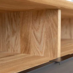 TV Lowboard aus Eiche und Metall - Fabiella