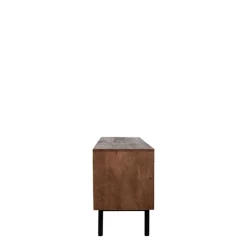 TV Lowboard aus Mangoholz in Dunkelbraun - Enija