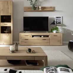 TV Lowboard in Asteiche Hell - Jevedaz