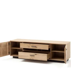 TV Lowboard in Eiche Bianco & Anthrazit - Crupean I
