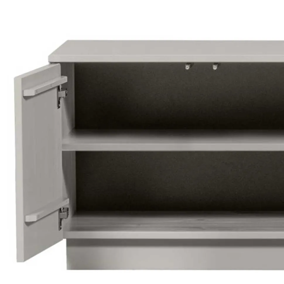 TV Lowboard in Hellgrau lackiert - Lucaz