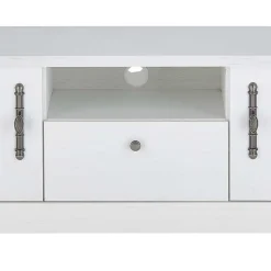 TV Lowboard in weißer Holzoptik Pinie - Liancos