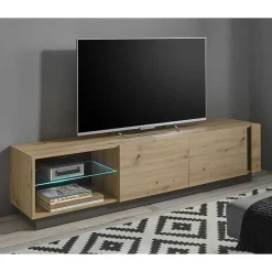 TV Lowboard mit Sockelgestell - 188 cm breit - Lairian