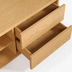 TV Lowboard mit zwei Schubladen & Tür - Elastian