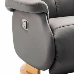 TV Relaxsessel mit Leder Schlammfarben Emia mit Körperdruck verstellbar