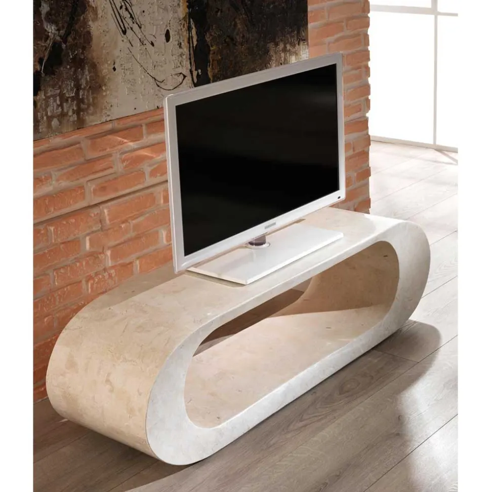 TV Tisch Filicudia in Creme Weiß