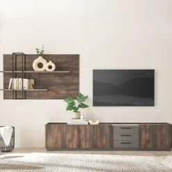 TV Unterschrank & Wandboard Set - Mundo (zweiteilig)