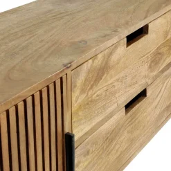TV Unterschrank aus Mangoholz in Sandfarben - Baina
