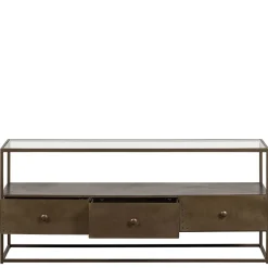 TV Unterschrank in Altmessing Metall - Liviano