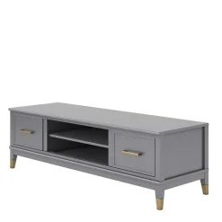 TV Unterschrank in Grau und Gold - Tamila