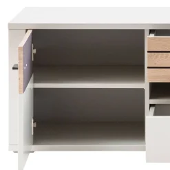 TV Unterschrank in Lichtgrau mit Wildeiche - Ballina