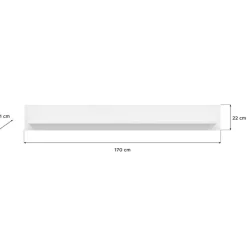 TV Wohnkombination hochglänzend in Weiß - Gomata (vierteilig)