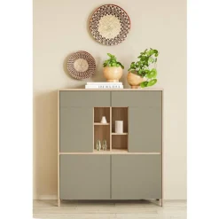 TV Wohnwand in Eukalyptus und Eiche Optik - Promo (dreiteilig)