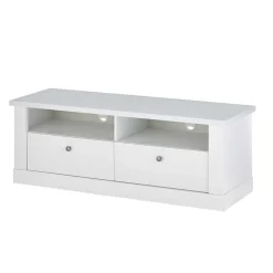 TV Wohnwand in weißer Holzoptik Pinie - Liancos (vierteilig)