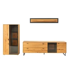 TV Wohnwand in Wildeiche teilmassiv - Drinidad (dreiteilig)